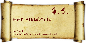 Huff Viktória névjegykártya